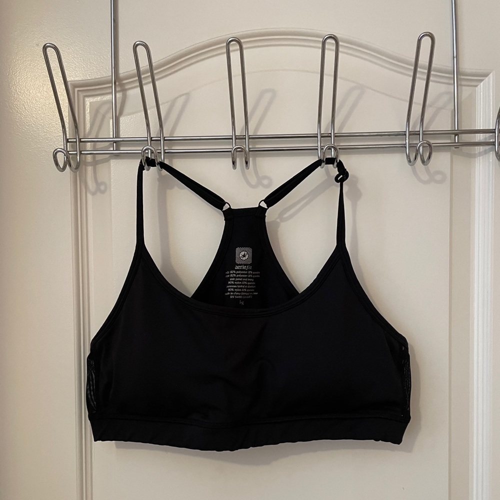 Aerie fit black sports bra, women’s L